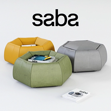 Saba Honey: Functional and Stylish Ottoman 3D model image 1 