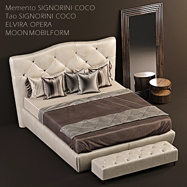 Elegant Memento Bed Collection 3D model image 1 