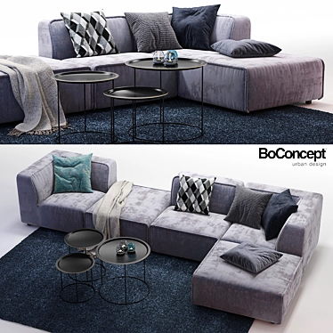 Elegant BoConcept Carmo Corner Sofa 3D model image 1 