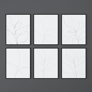 Botanical Art Print Set | MinimalInstant 3D model image 1 