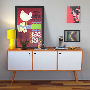 Pop Art Scene: 14,525 Polygons 3D model image 1 