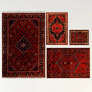 Persian Hamadan Carpets: Timeless Beauty 3D model image 1 