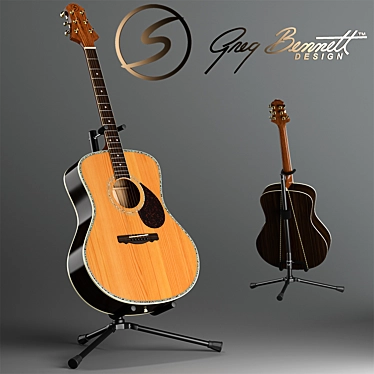 Samick Greg Bennett J-8 Acoustic Guitar 3D model image 1 