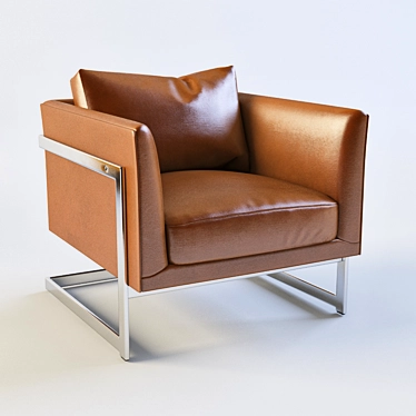 Sleek Thayer Coggin Lounge Chair 3D model image 1 