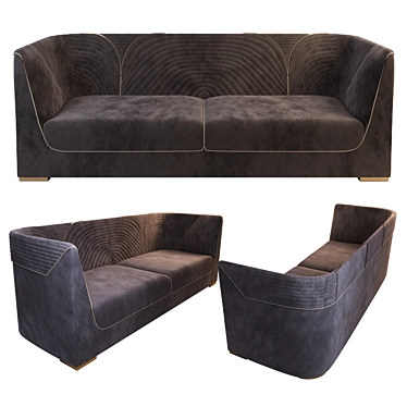 Elegant Vittoria Sofa 3D model image 1 