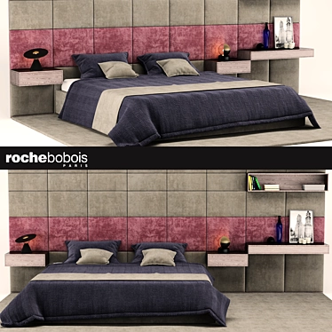 Luxury Courchevel Bed: Elegant Design & Superior Comfort 3D model image 1 