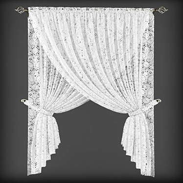 Title: Classic Style Curtains 3D model image 1 