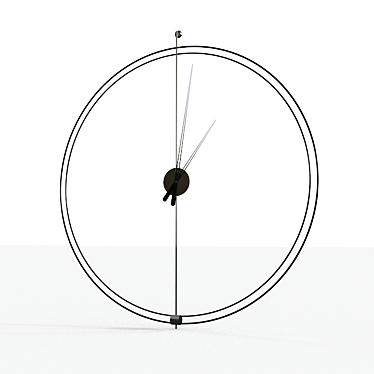 Timeless Elegance: 4 Ft. Analog Wall Clock 3D model image 1 