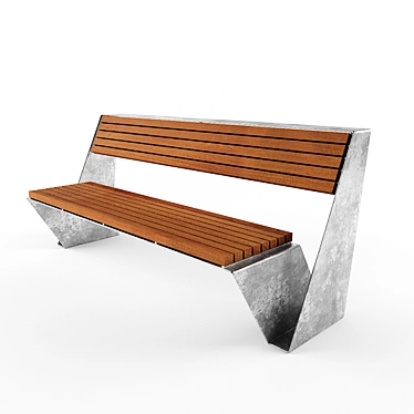 Sleek Loop Bench by Lucas Galan 3D model image 1 