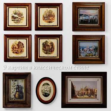 Title: Timeless Collection: 9 Classic Masterpieces 3D model image 1 