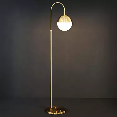 Modern Industrial Autry Floor Lamp 3D model image 1 