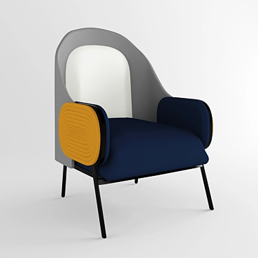 Cosmic Comfort: Moon Chair 3D model image 1 