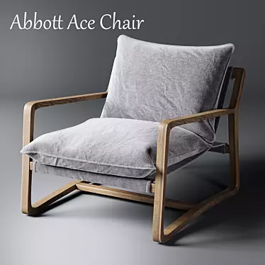 Sleek Wood Frame Abbott Ace 3D model image 1 