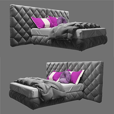 Elegant Basil Epoque Bed 3D model image 1 