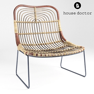 House Doctor Woven Lounge Chair 3D model image 1 