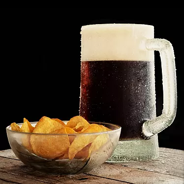 Refreshing Beer Chip Combo 3D model image 1 