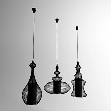 Modern Elegance: Alezio Hanging Lamp 3D model image 1 