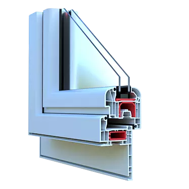  Modern PVC Corner Window 3D model image 1 