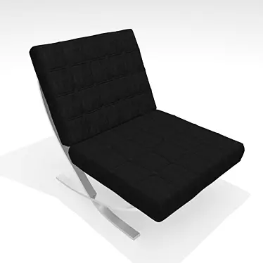 Elegant Barcelona Chair: Vintage Design 3D model image 1 