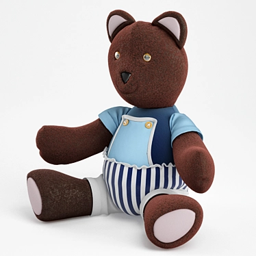 Cozy Couture Teddy Bear 3D model image 1 