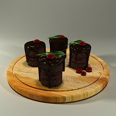 Festive Christmas Cake 3D model image 1 