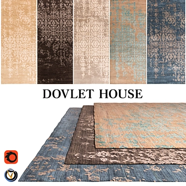 Bliss Carpets by Dovlet House - Set of 5 (2500x3000) 3D model image 1 