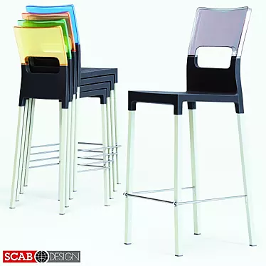 Modern Bar Stool Scab Design 3D model image 1 