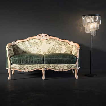 French Chic Luxury Sofa "Angel 3D model image 1 