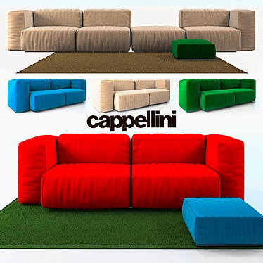 Superoval Modular Sofas by Cappellini 3D model image 1 