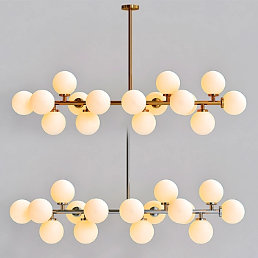 Modern LED Chandelier Light 3D model image 1 