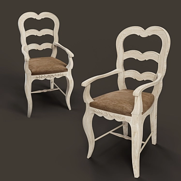 Cozy Country Romance Armchair 3D model image 1 