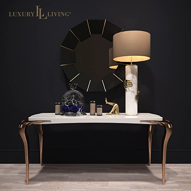 Sleek Contour Console: Luxury Living 3D model image 1 