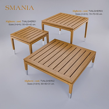 Smania Alghero Tables Collection 3D model image 1 