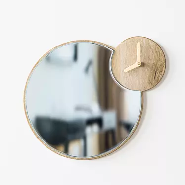 Elegant Mirror Clock 3D model image 1 