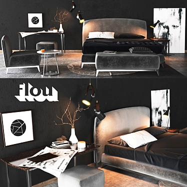 Flou 01 Furniture Set 3D model image 1 