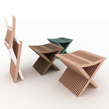 ErgoSeat: Adjustable Stool Chair 3D model image 1 
