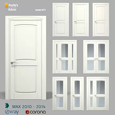 Elegant Adoor Doors (2017) - Versatile & Stylish 3D model image 1 