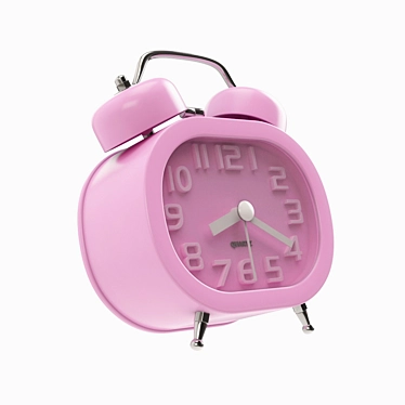 Golden Oval Double Bell Alarm Clock 3D model image 1 