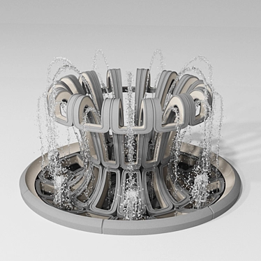 Contemporary Water Fountain 3D model image 1 