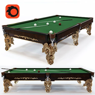 Luxury Ludovik 12ft Billiard 3D model image 1 