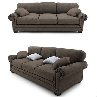 Leah 1435AL: Stylish and Comfortable Sofa 3D model image 1 