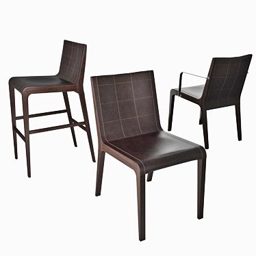 Tosca Collection Chairs: Style and Comfort 3D model image 1 