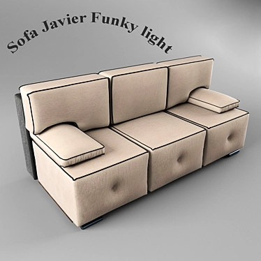 Funky Light Sofa - Unique and Stylish 3D model image 1 