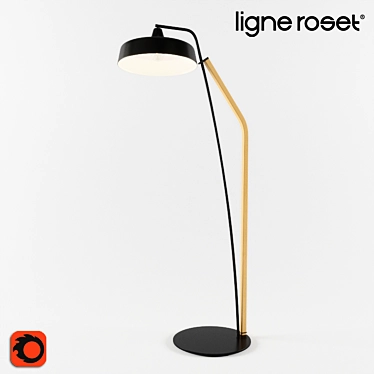 Sleek Spok Floor Lighting 3D model image 1 