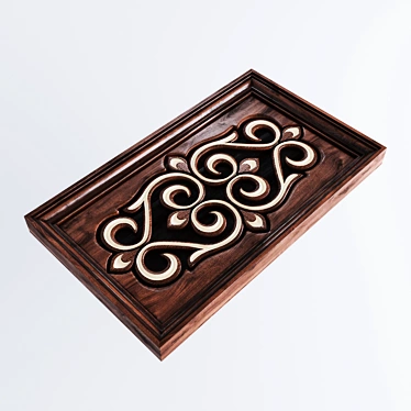 Uzbek Woodcarving Panel 3D model image 1 