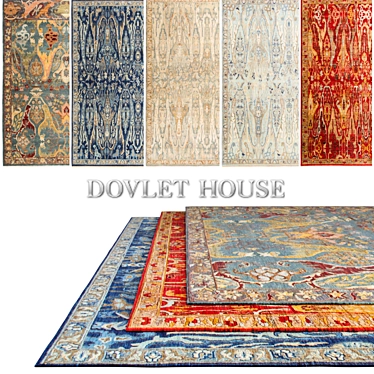 DOVLET HOUSE Carpets Set (5 Pieces - Part 43) 3D model image 1 