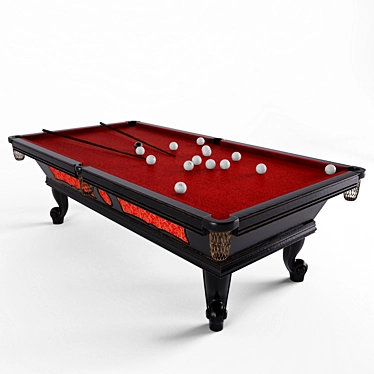 Elegant Billiard Set 3D model image 1 