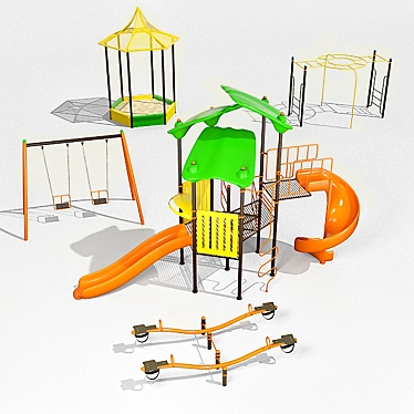 Vega Kids Playground Set 3D model image 1 