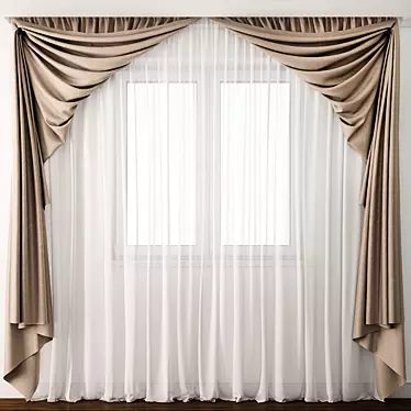 Elegance Embodied: Curtain 19 3D model image 1 