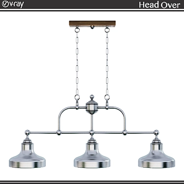 Billiards Chandelier: Euro-Light 7834/3 3D model image 1 